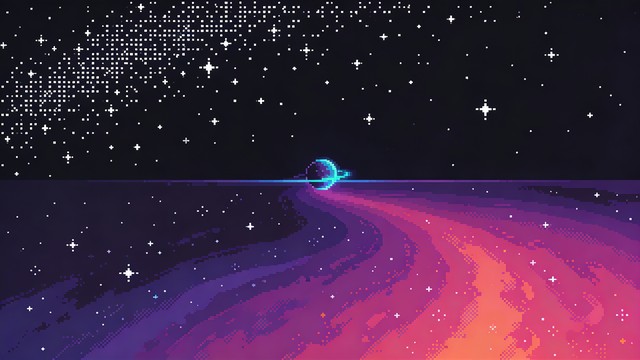 Free Retro Space Station Image - Spaceship, Nebula, Pixel | Download at ...