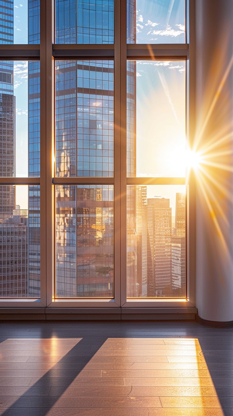 Sun Rise Outside Window Free Urban Sunrise View Image - Sunrise, Buildings, Windows | Download ...