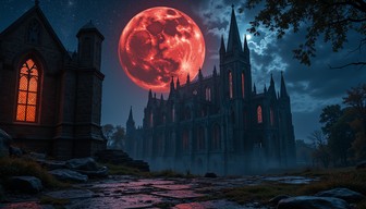 Free Blood Moon Cathedral Image - Gothic, Cathedral, Ruins | Download ...