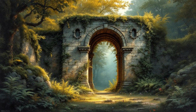Free Enchanted Forest Gateway Image - Archway, Forest, Ruins | Download ...