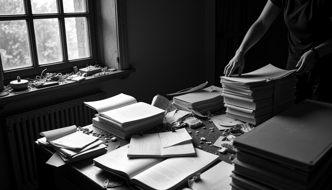 Disarray Study Room Free Organized Chaos Workspace Image - Workspace, Monochrome, Contrast ...