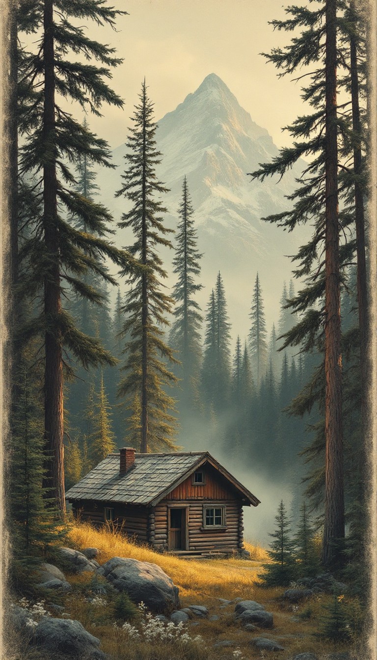 Free Misty Mountain Cabin Image - Cabin, Wilderness, Mountains ...