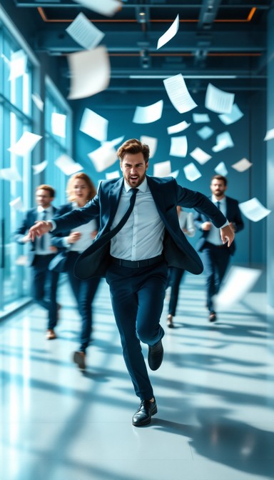Free Corporate Chaos Unleashed Image - Rushing, Corporate, Papers ...