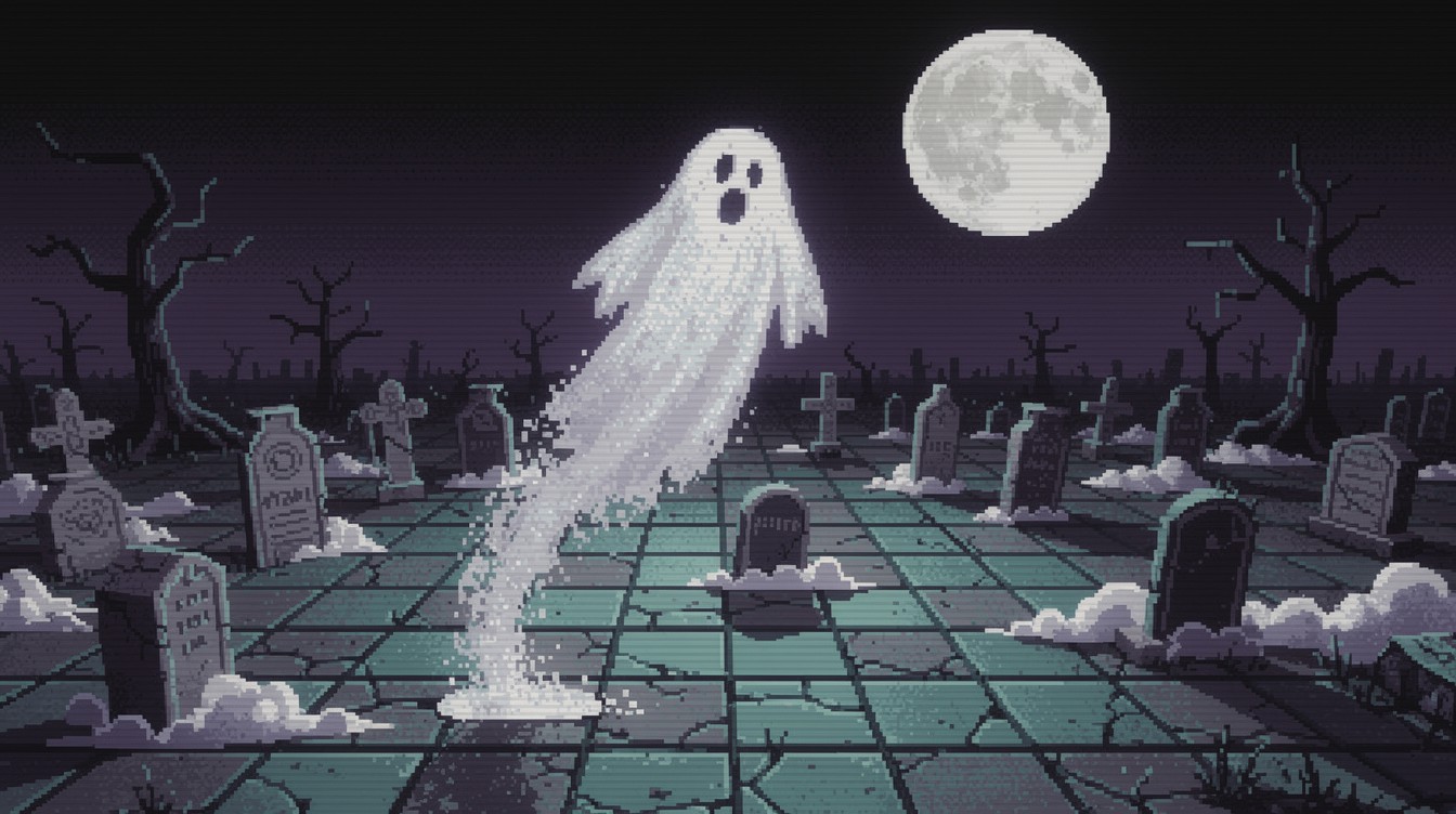Free Ghostly Pixel Graveyard Image - Ghost, Graveyard, Pixel | Download ...