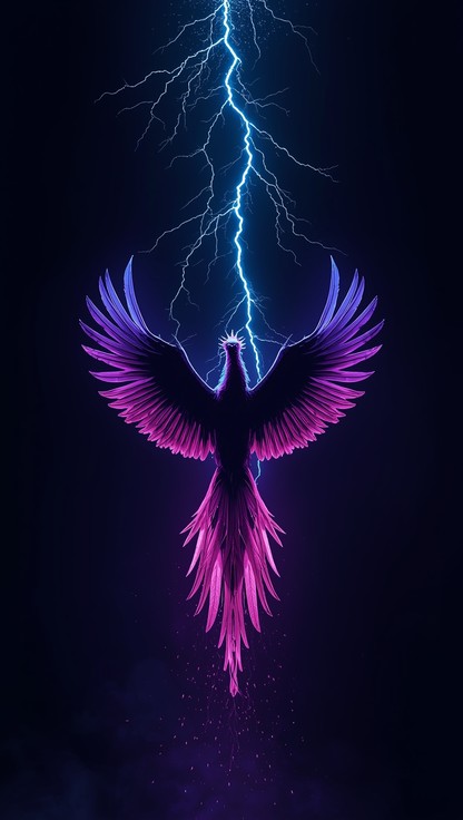 Free Phoenix Rising Powerfully Image - Phoenix, Lightning, Purple ...