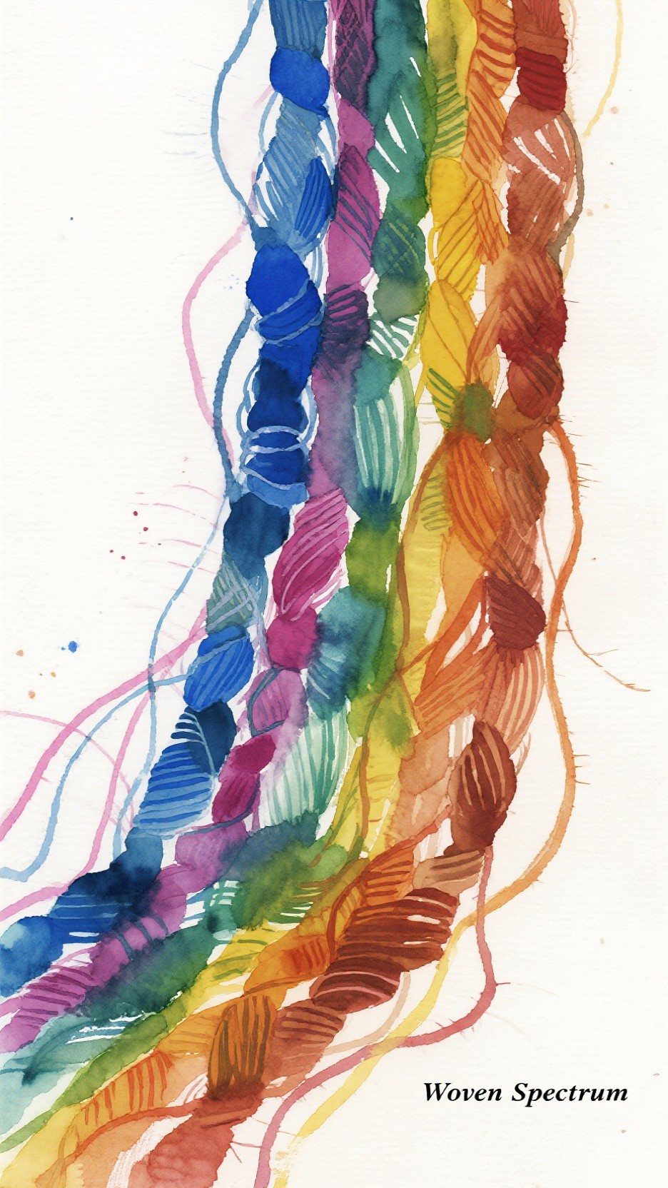 Free Colorful Woven Strands Image - Watercolor, Spectrum, Fibers ...