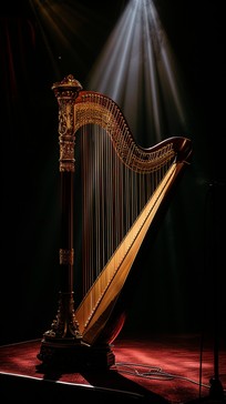 Free Elegant Harp Solo Image - Harp, Stage, Spotlight | Download at ...