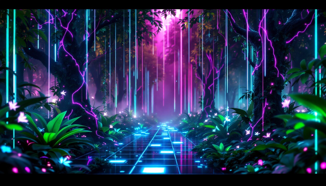 Free Neon Forest Dreams Image - Cyberpunk, Forest, Neon | Download at ...