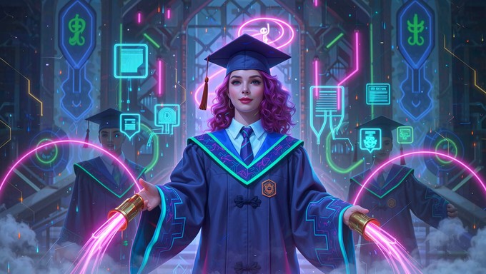 Free Neon Graduation Celebration Image - Graduate, Cyberpunk, Neon ...