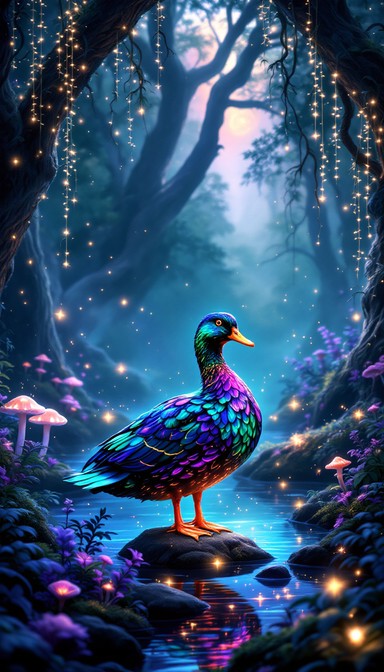 Free Mystical Teal Duck Image - Duck, Teal, Iridescent | Download at ...