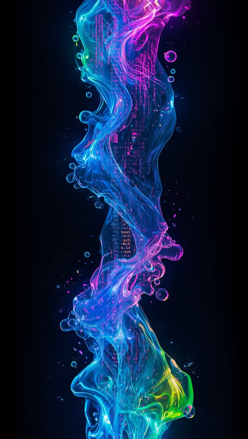 Neon Stream Free Neon Data Stream Image - Cyberpunk, Neon, Digital | Download at ...