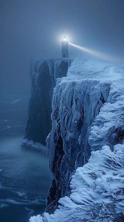 Cold Lighthouse Free Lighthouse Winter Watch Image - Lighthouse, Winter, Cliff ...