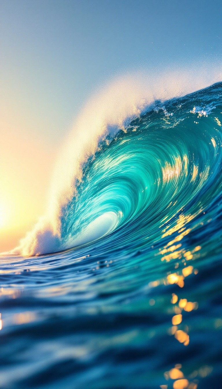 Wave Free Free Striking ocean wave Image - Ocean, Wave, Sunset | Download at ...
