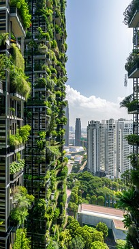 Free Urban Green Corridor Image - Urban, Greenery, Skyscrapers ...
