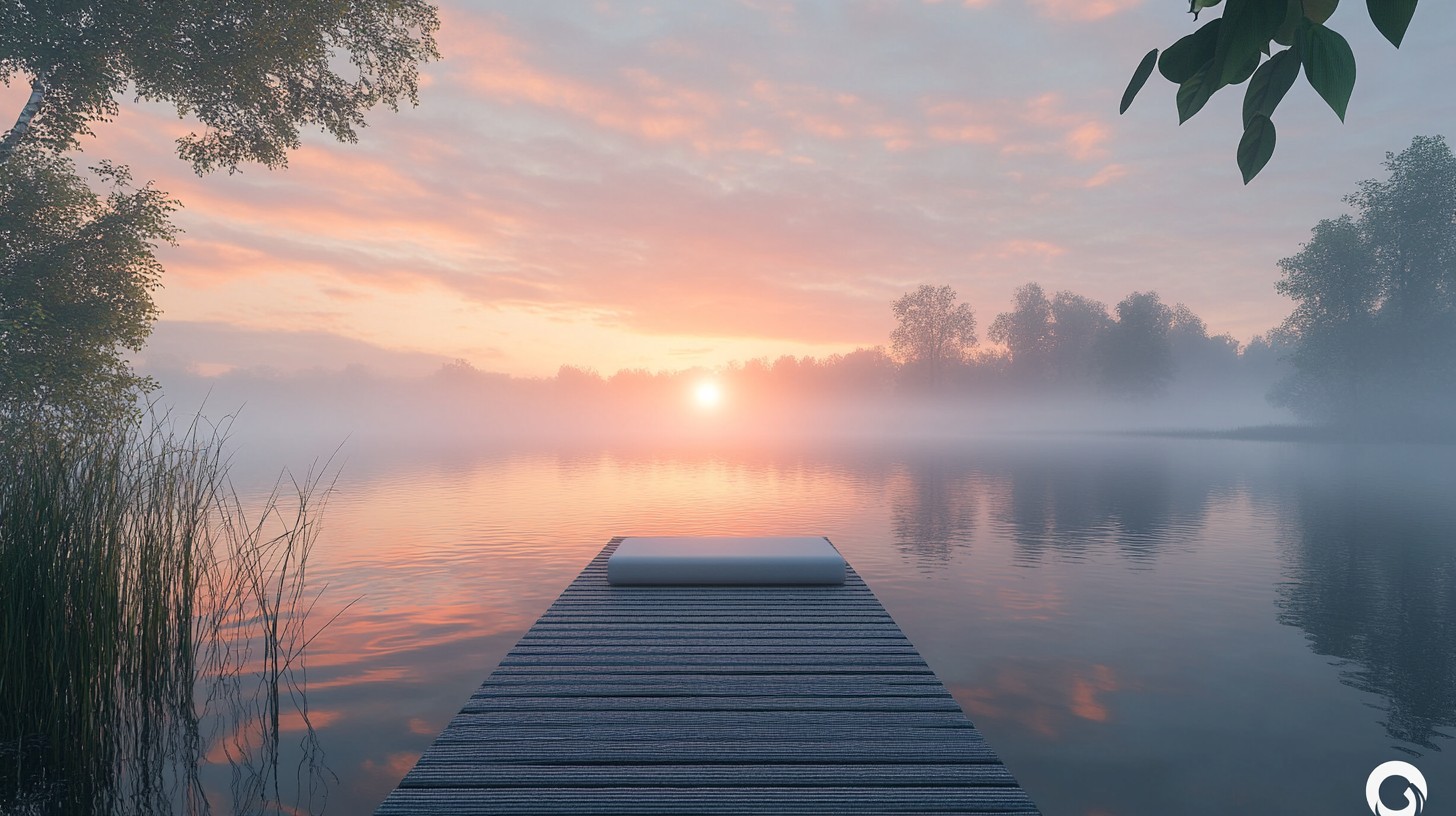 Free Misty Lake Sunrise Image - Lake, Sunrise, Mist | Download at StockCake
