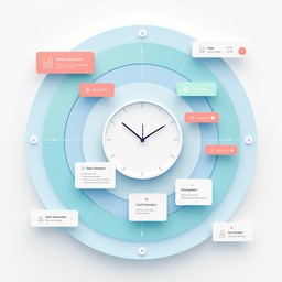 Times Management Visualization Download Modern Schedule Design Image - Schedule, Clock, Time | StockCake