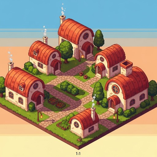 Free Cozy Pixel Village Photo - Isometric, Pixel, Village | Download at ...