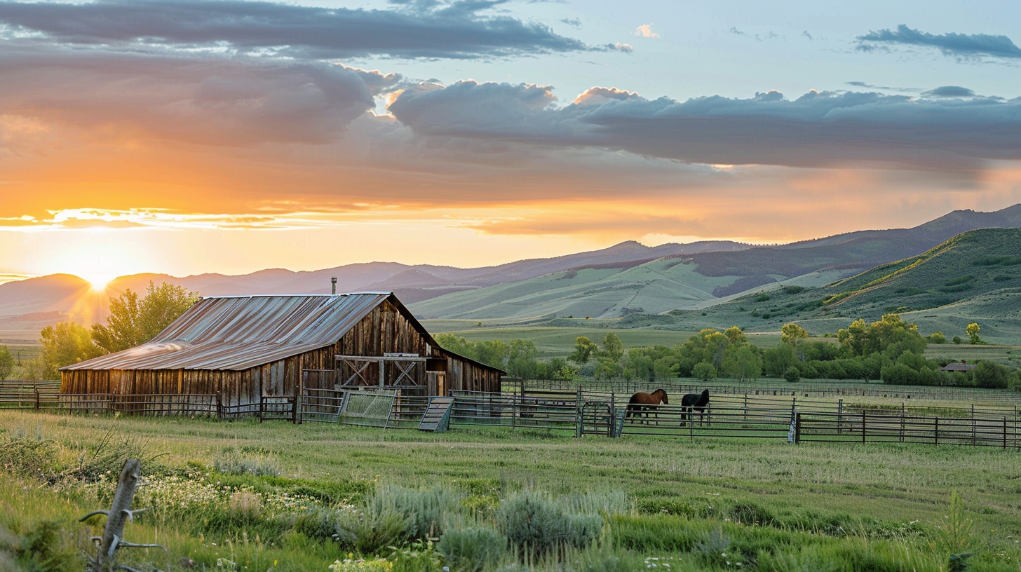 Free Sunset Rustic Charm Image - Sunset, Barn, Pasture | Download at ...