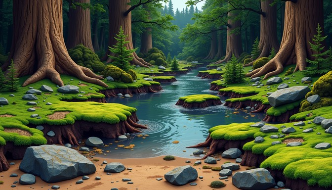 Free Tranquil Forest Stream Image - Forest, Stream, Moss | Download at ...