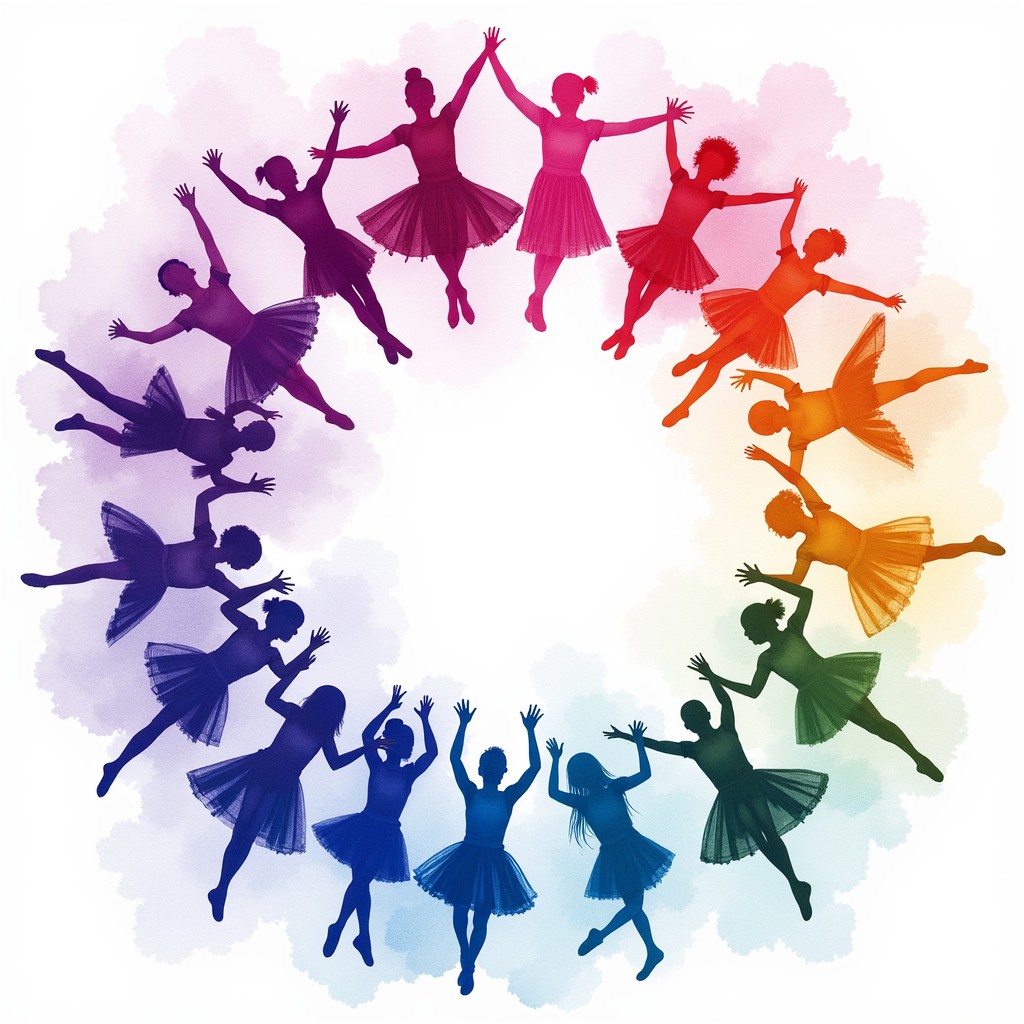 Free Vibrant Dancer Spectrum Image - Watercolor, Dancers, Spiral ...