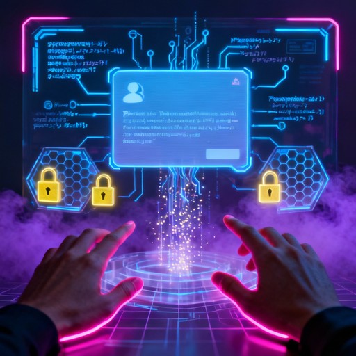 Neon Emcryption Free Cyberpunk Validation Scroll Image - Cyberpunk, Neon, Holographic ...