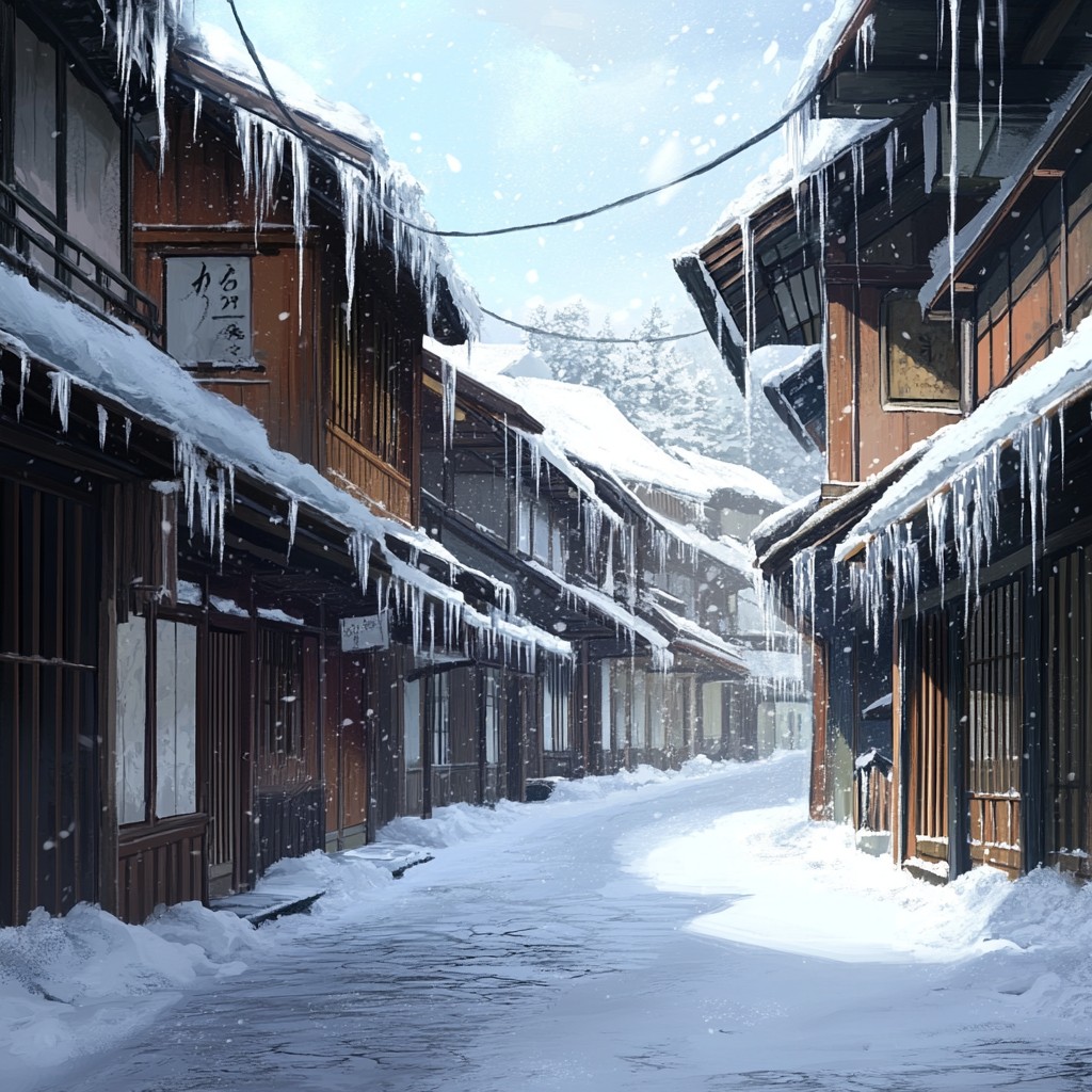 Free Snowy village street Image - Snow, Village, Winter | Download at ...