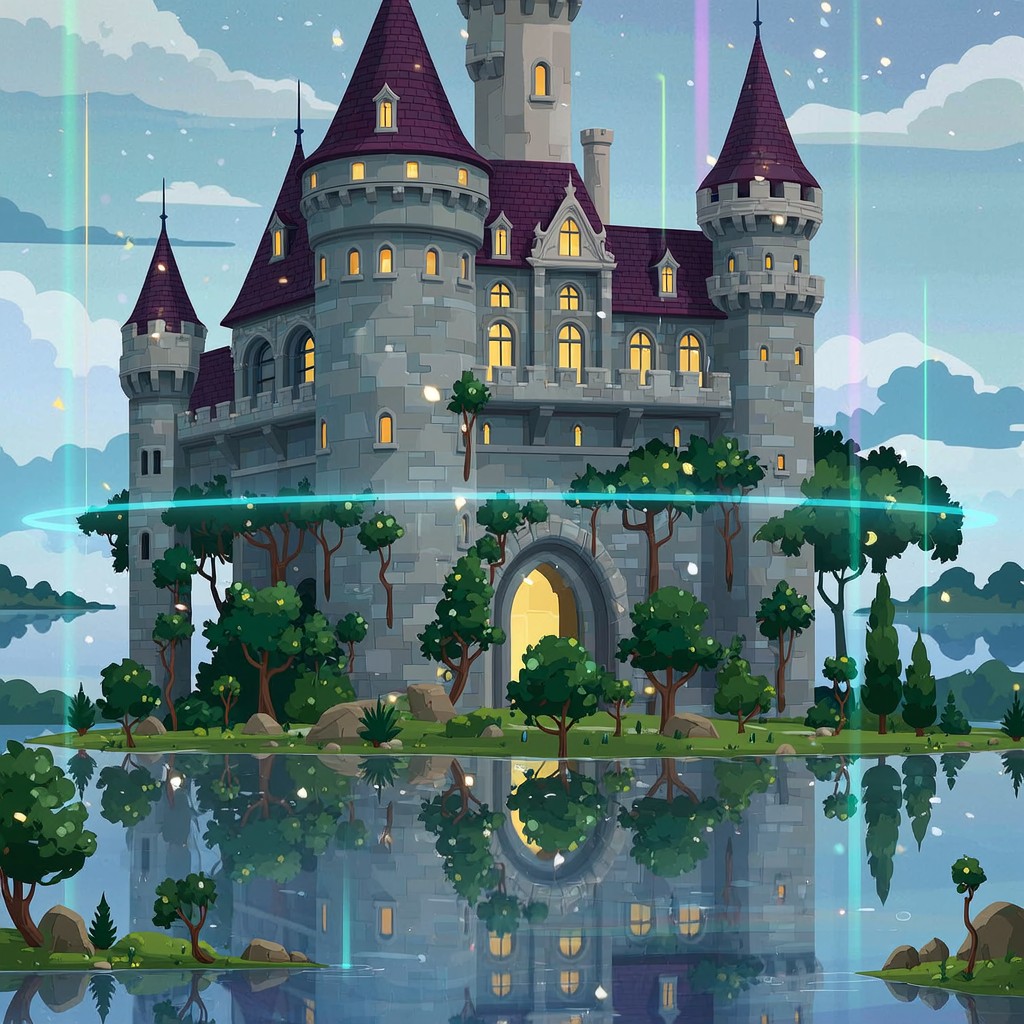 Free Inverted Castle Fantasy Image - Castle, Fantasy, Illustration ...