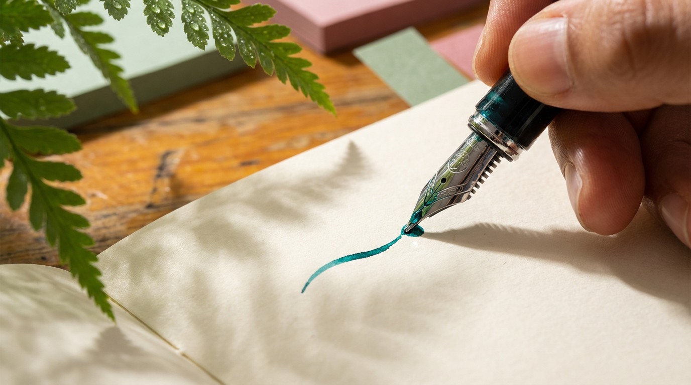 Free Teal Ink Flow Image - Writing, Journaling, Fountain-pen | Download ...