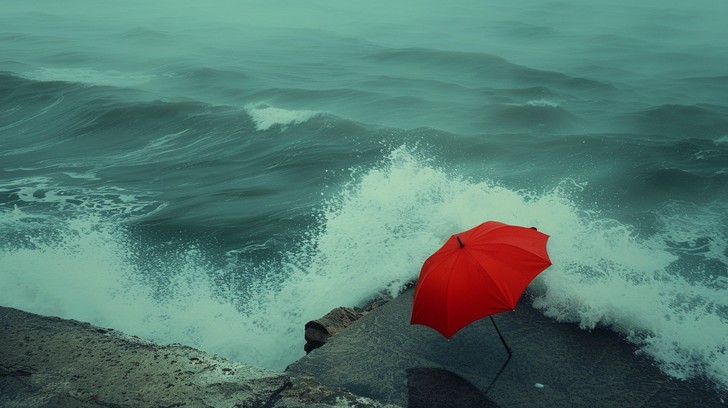 Free Solitary Red Umbrella Image | Download at StockCake