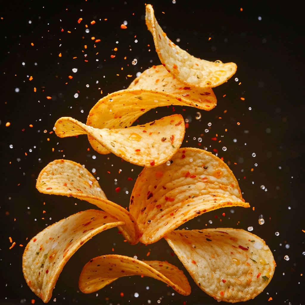 Free Golden Chips Flying Image - Chips, Potato, Snack | Download at ...