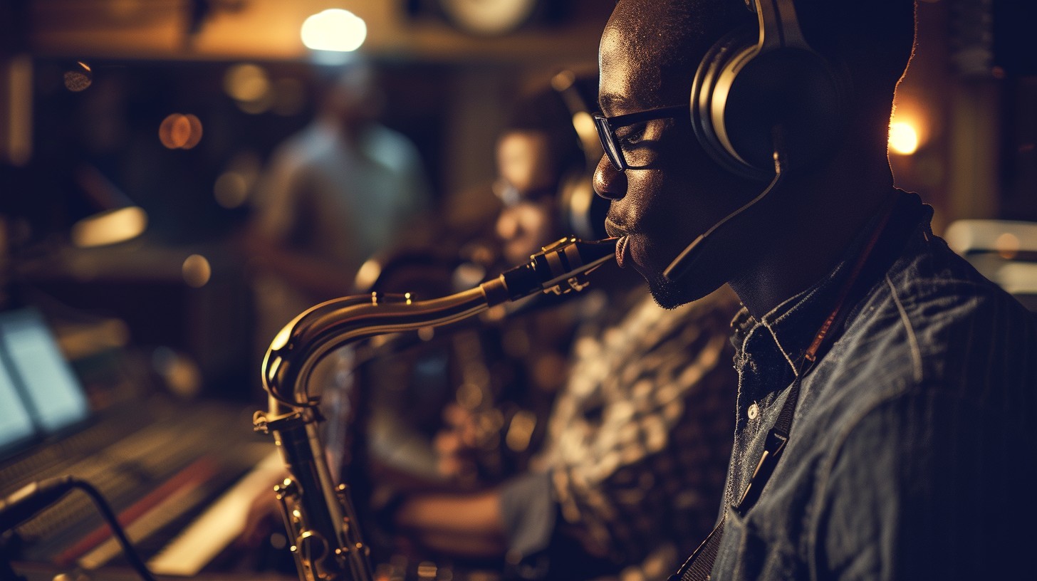 Free Saxophonist recording music Image - Musician, Studio, Saxophone ...