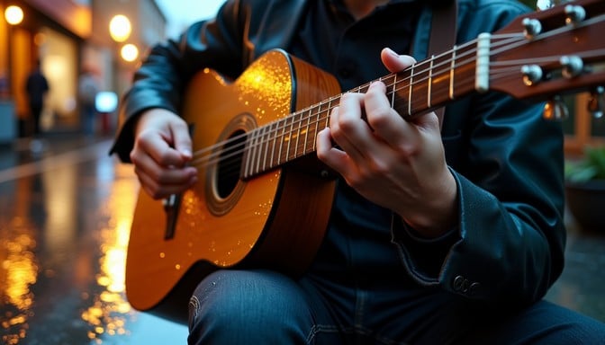 Free Rainy Street Performance Image - Guitar, Rain, Music | Download at ...