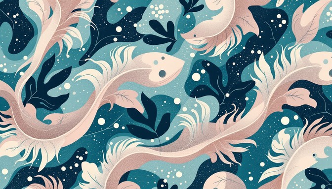 Free Axolotl Pattern Design Image - Axolotl, Pattern, Seamless ...