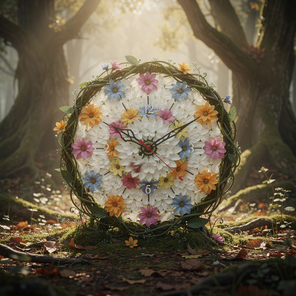 Free Blooming Time Passes Image - Flower, Clock, Forest | Download at ...