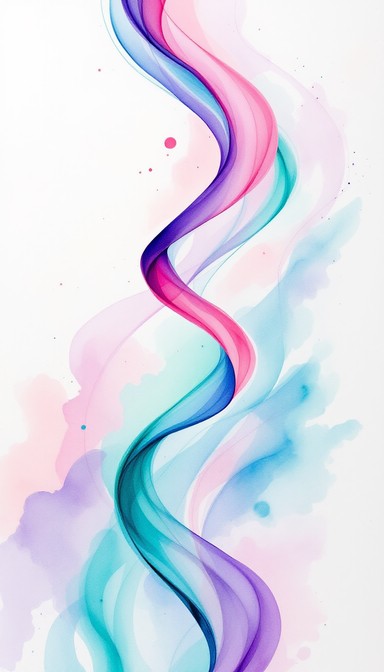 Free Flowing Color Ribbon Image - Watercolor, Spiral, Ribbon | Download ...