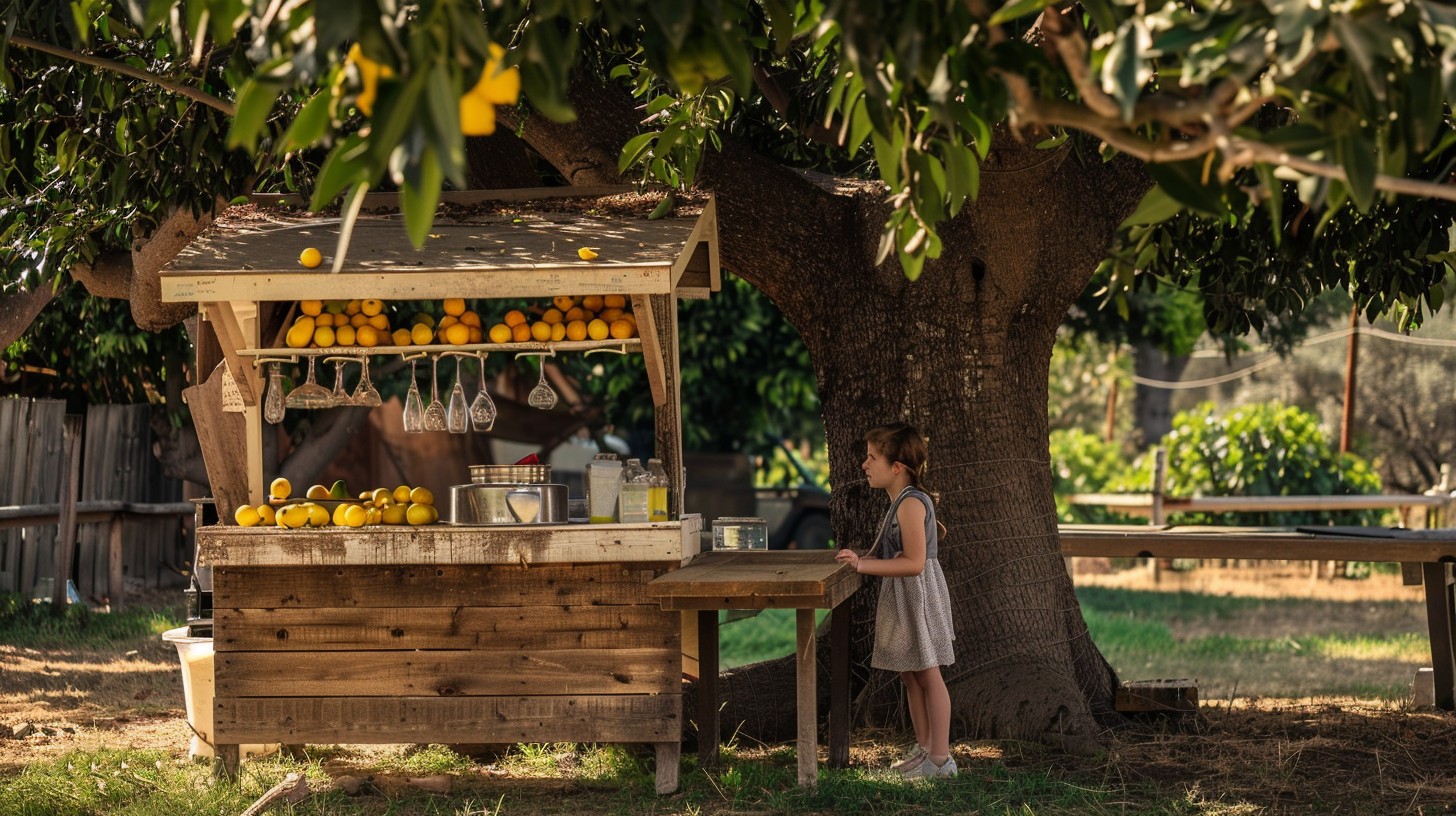 Free Lemonade Stand Scene Image - Lemonade, Stand, Girl | Download at ...