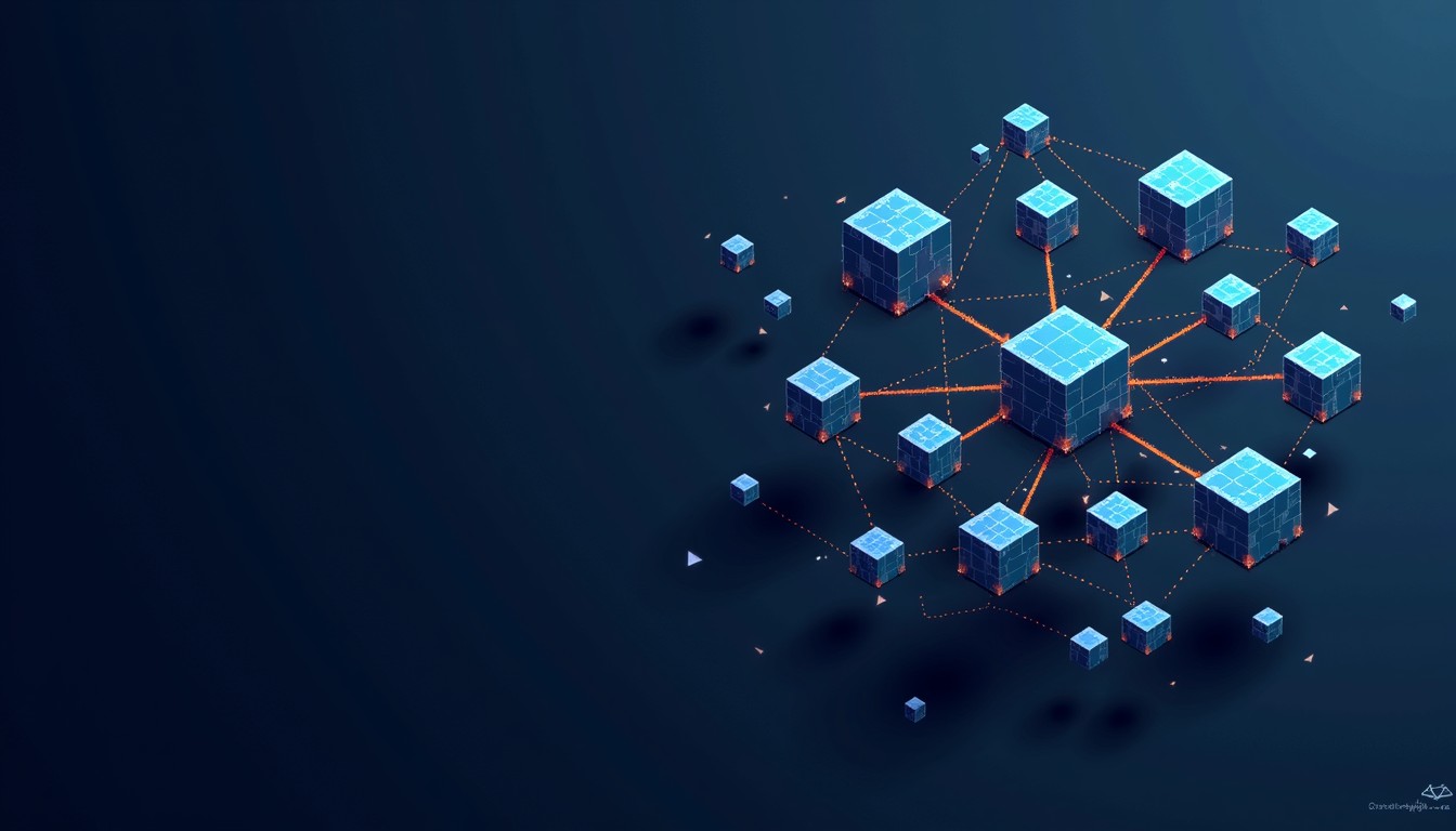 Free Networked Cube Constellation Image - Blockchain, Network ...