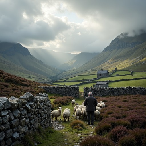 Free Pastoral mountain valley Image - Mountains, Valley, Sheep ...