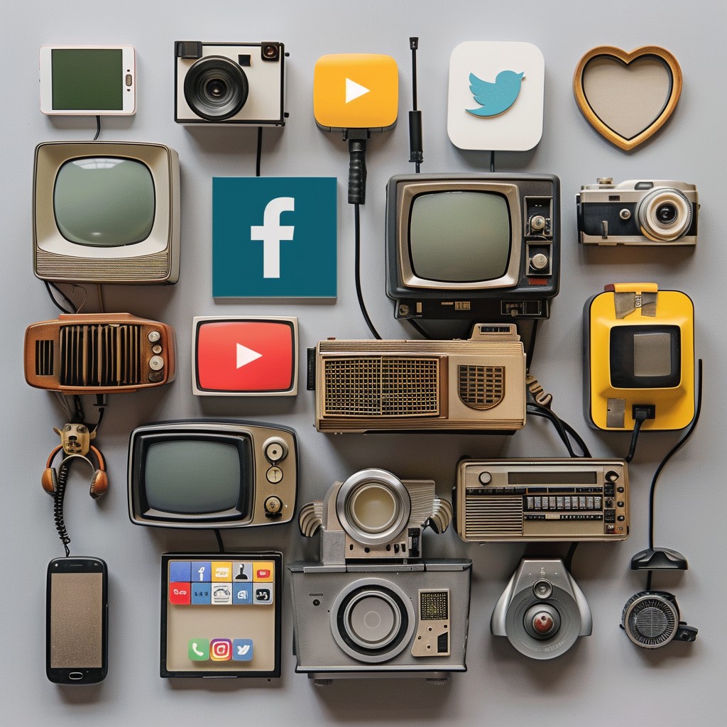 Free Evolution of Technology Image - Vintage, Television, Camera ...