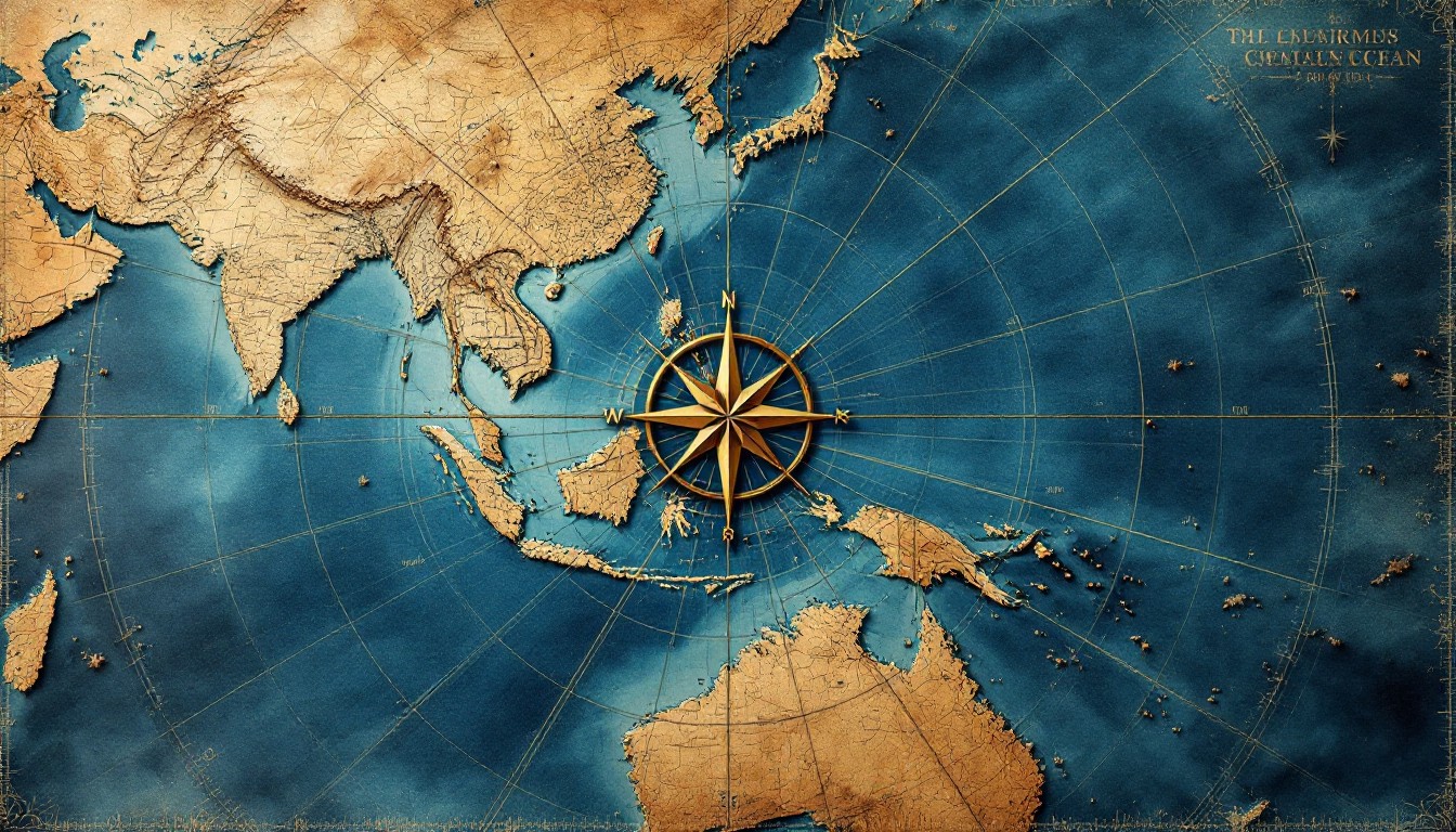 Free Vintage Pacific Map Image - Vintage, Map, Maritime | Download at ...