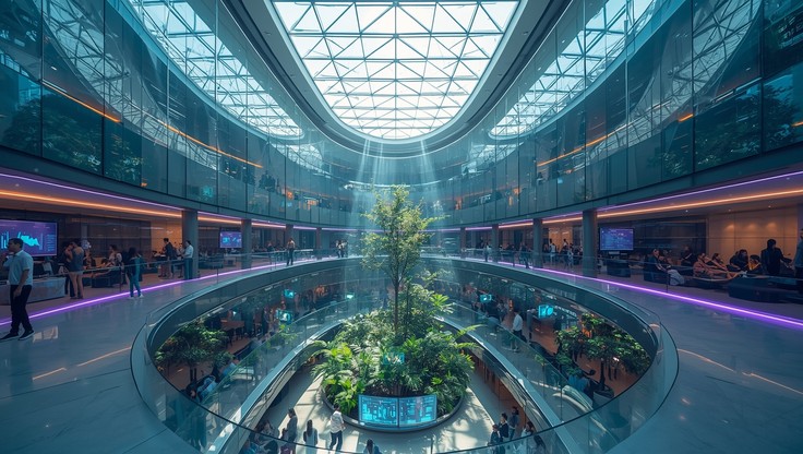 Free Futuristic Shopping Atrium Photo - Mall, Atrium, Skylight ...