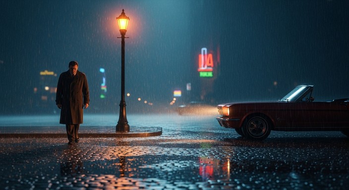 Free Rainy Noir Night Image - Rainy, Noir, Vintage | Download at StockCake