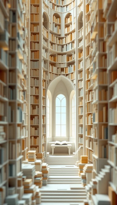 Free Paper Library Dreams Image - Papercraft, Library, Miniature ...