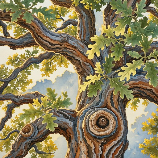 Oak Arkwork Free Majestic Oak Tree Image - Oak, Tree, Botanical | Download at StockCake