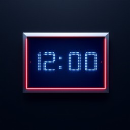 Free Glowing LED Clock Image - Digital, Clock, Led | Download at StockCake