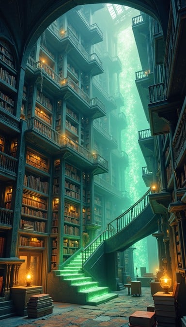 Free Enchanted Library Labyrinth Image - Library, Magical, Fantasy ...