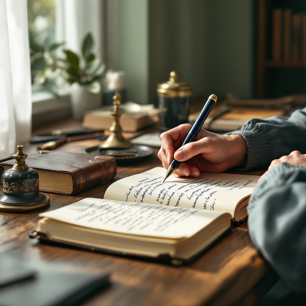 Free Peaceful Morning Writing Image - Writing, Journal, Fountain ...