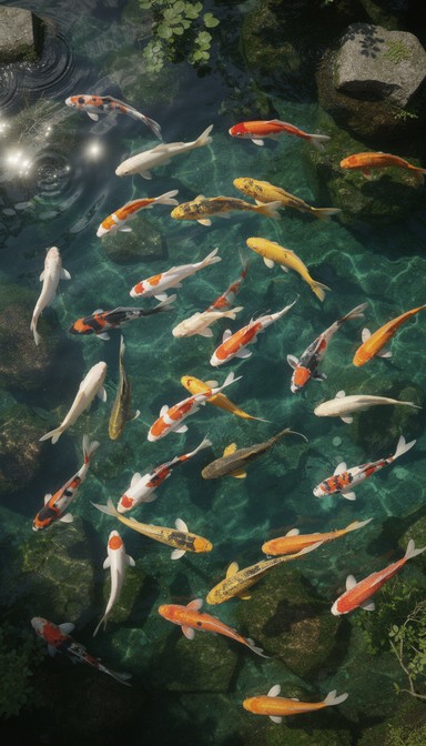 Free Colorful Koi Swimming Image - Koi, Fish, Pond | Download at StockCake