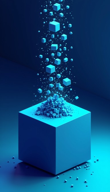 Free Blue Cubic Transformation Image - Cube, Blue, Particles | Download ...