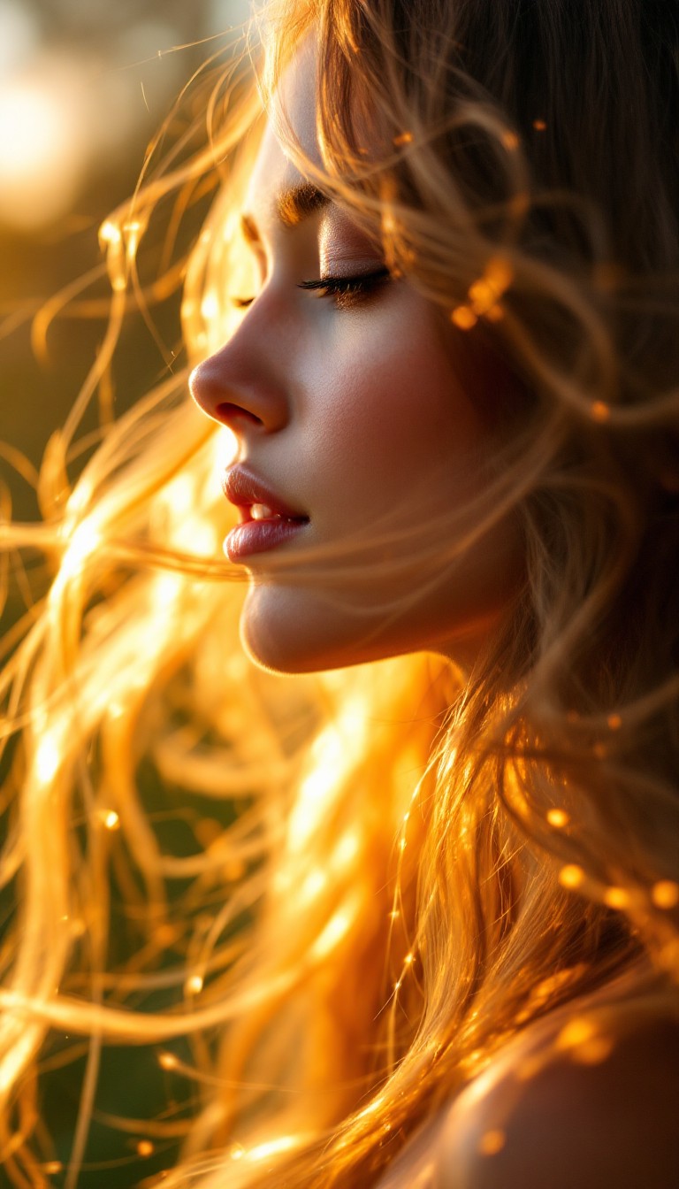 Define Golden Free Golden Hair Dance Image - Golden, Flowing, Backlit | Download at ...